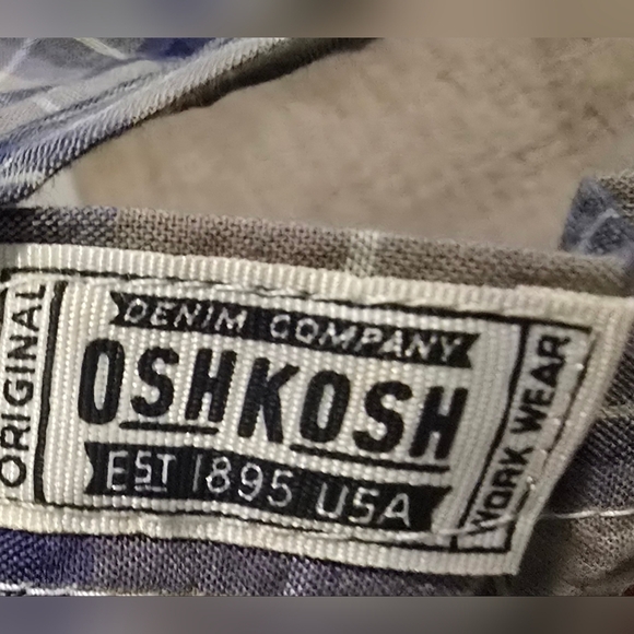 OshKosh B'gosh Blue and Gray Casual Button Down Shirt - Picture 5 of 5